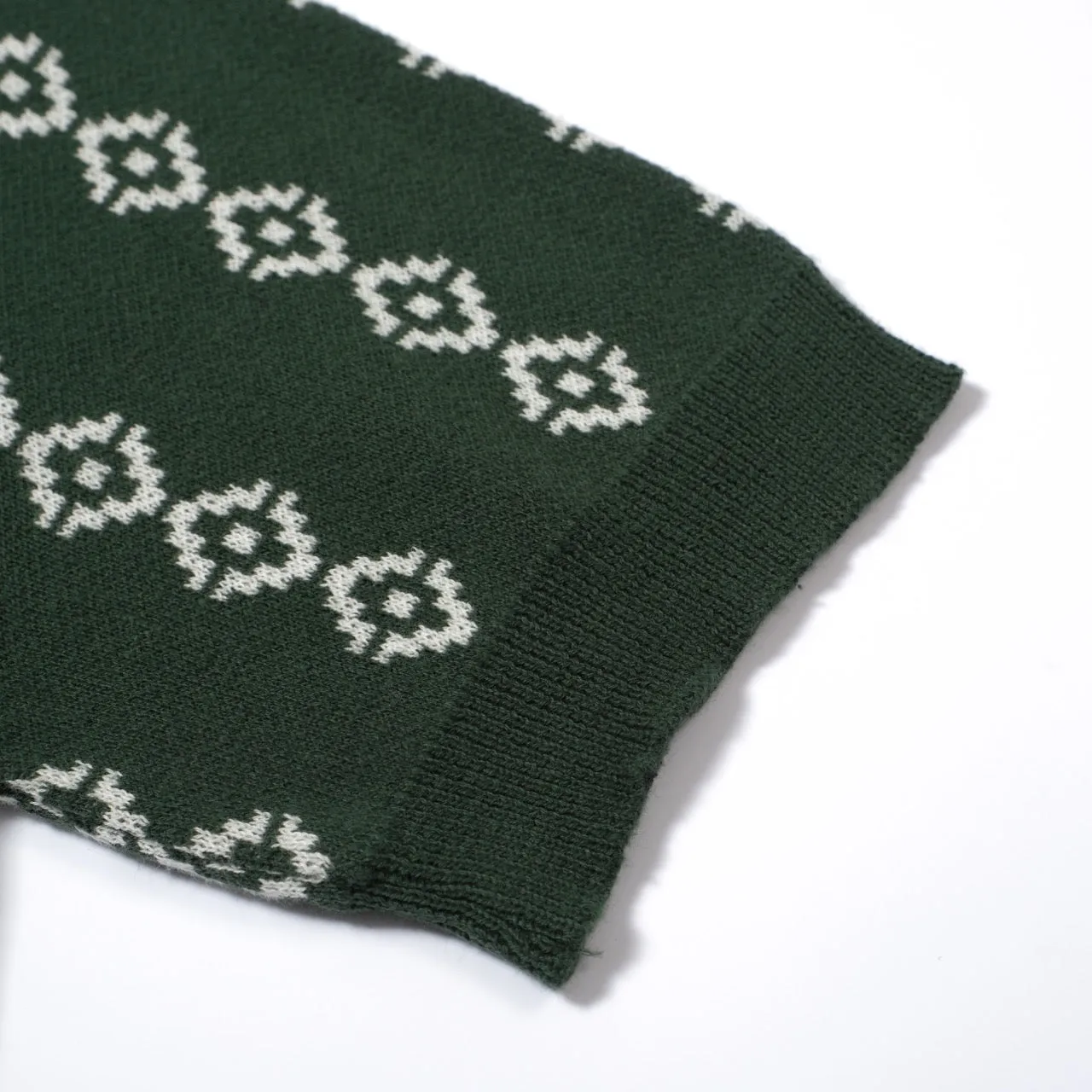 Men's Dark Green Knit Polo Shirts