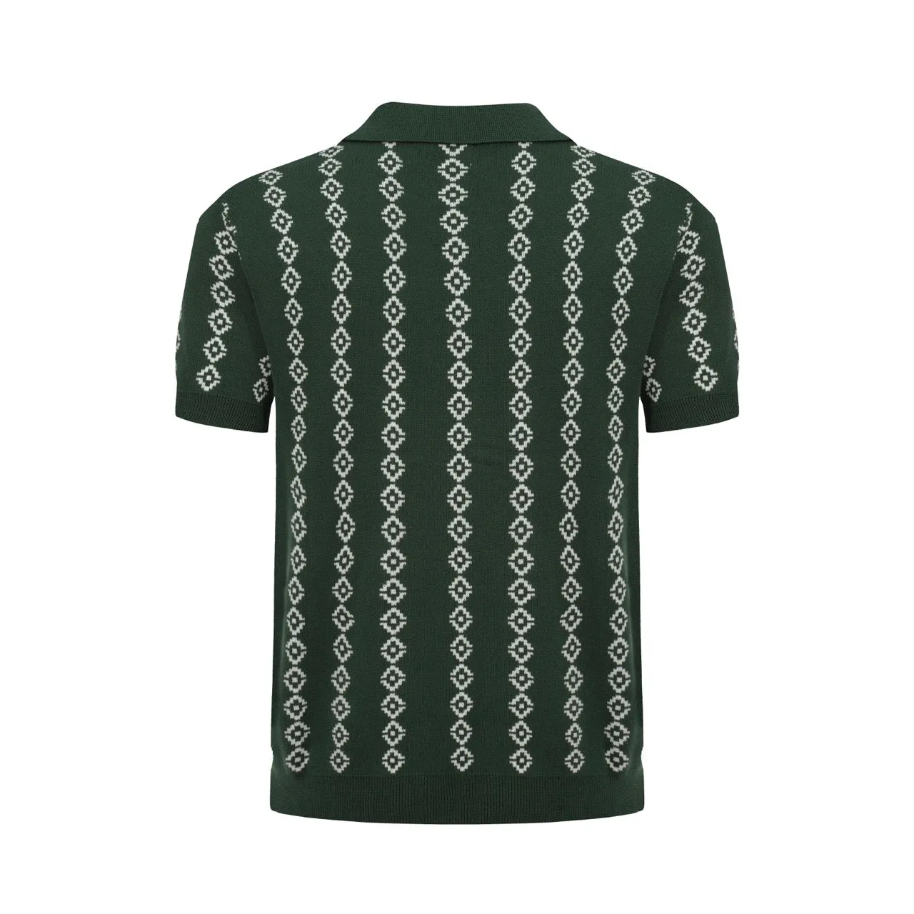 Men's Dark Green Knit Polo Shirts