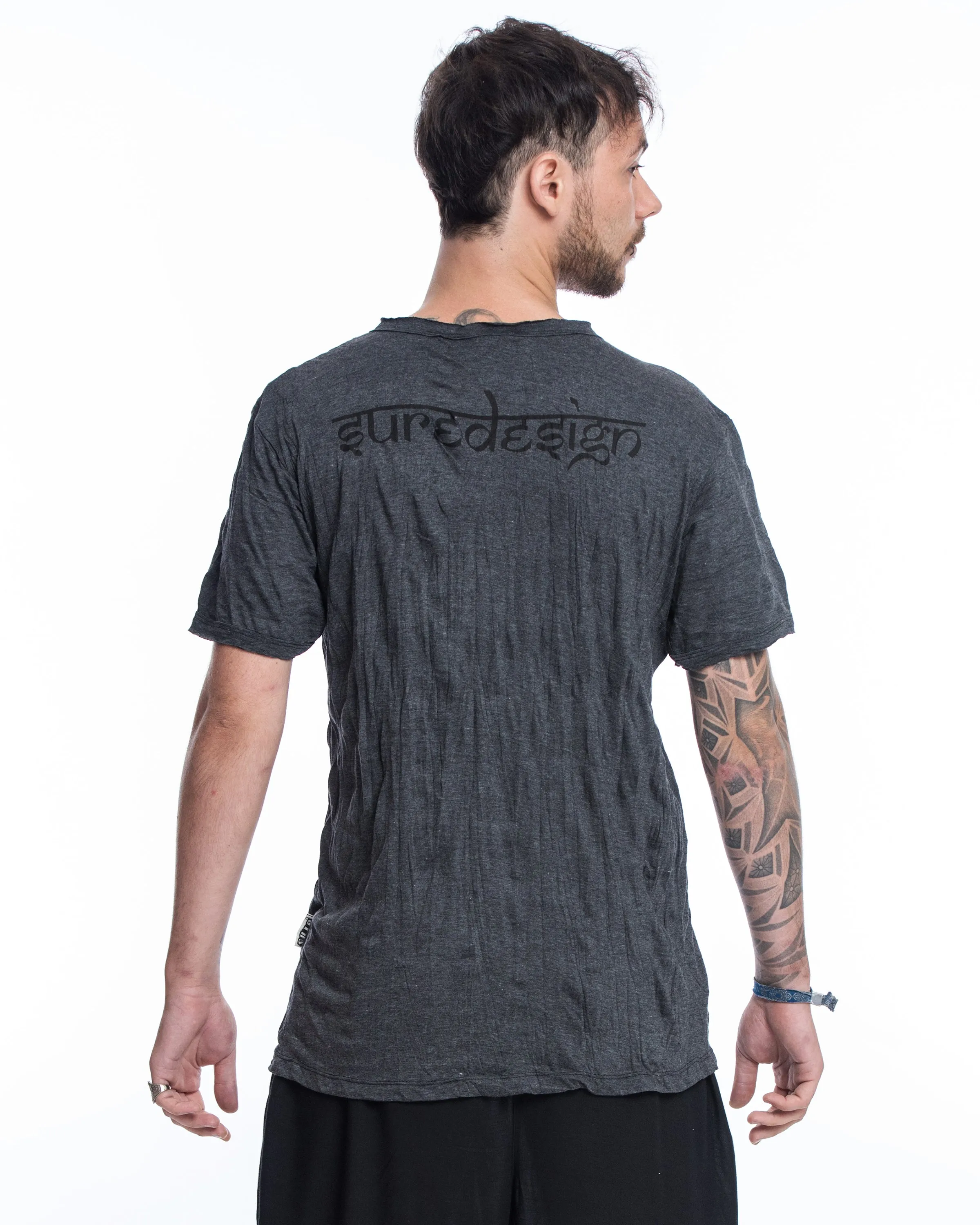 Mens Hamsa Meditation T-Shirt in Black