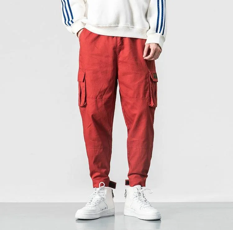 Men's Harem Cargo Pants W/ Elastic Waist