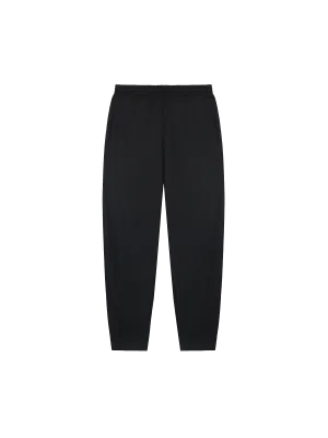 Mens Recycled Wool Jersey Barrel-Leg Track Pants—black