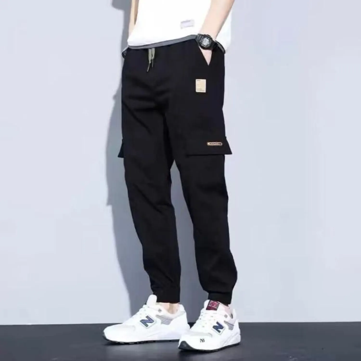 Men's Soft Fabric Abrasion-Resistant Elastic Waist Cargo Pants | Perfect for All Seasons