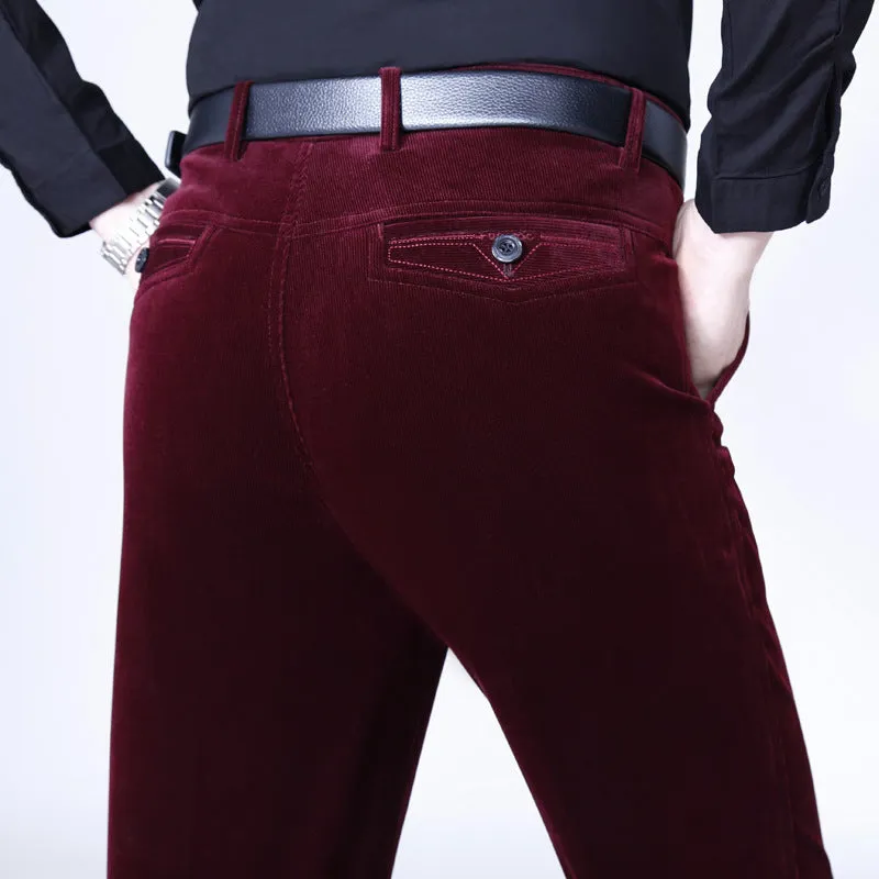 Men's Stretchy Corduroy Straight Long Pants—buy 2 free shipping