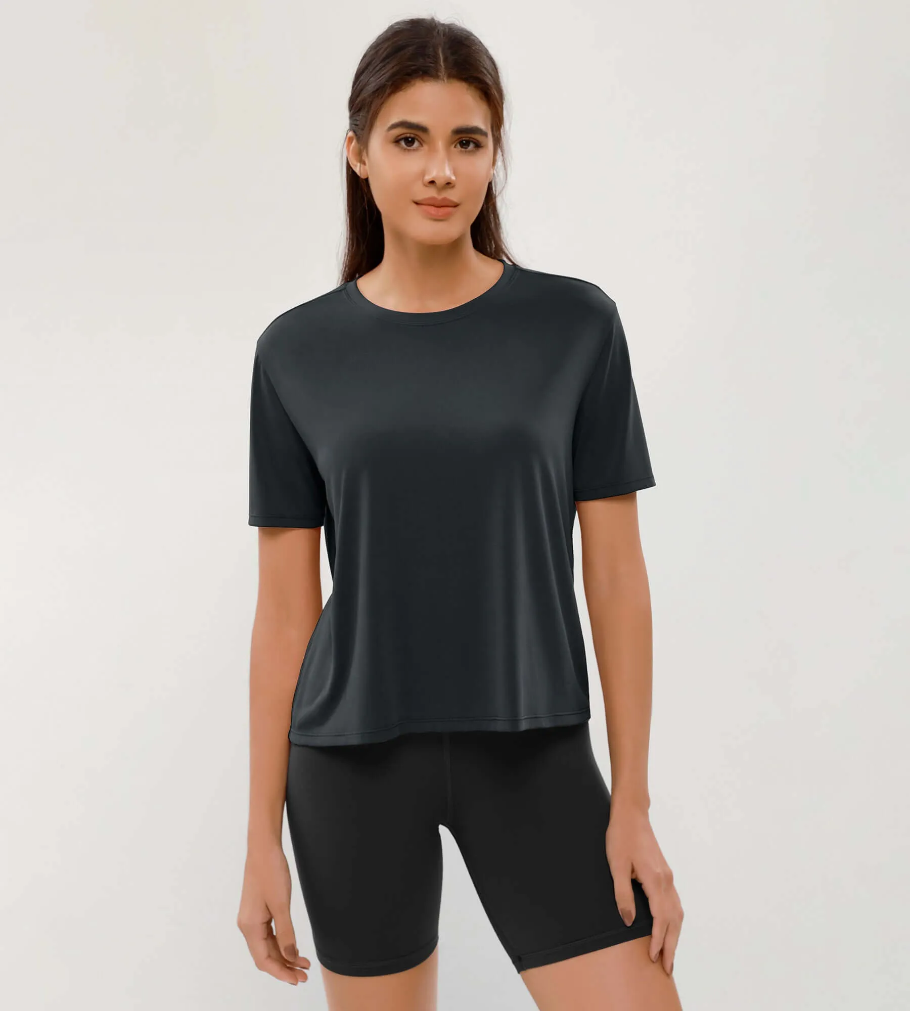 Modal Soft Crew Neck Short Sleeve Shirts