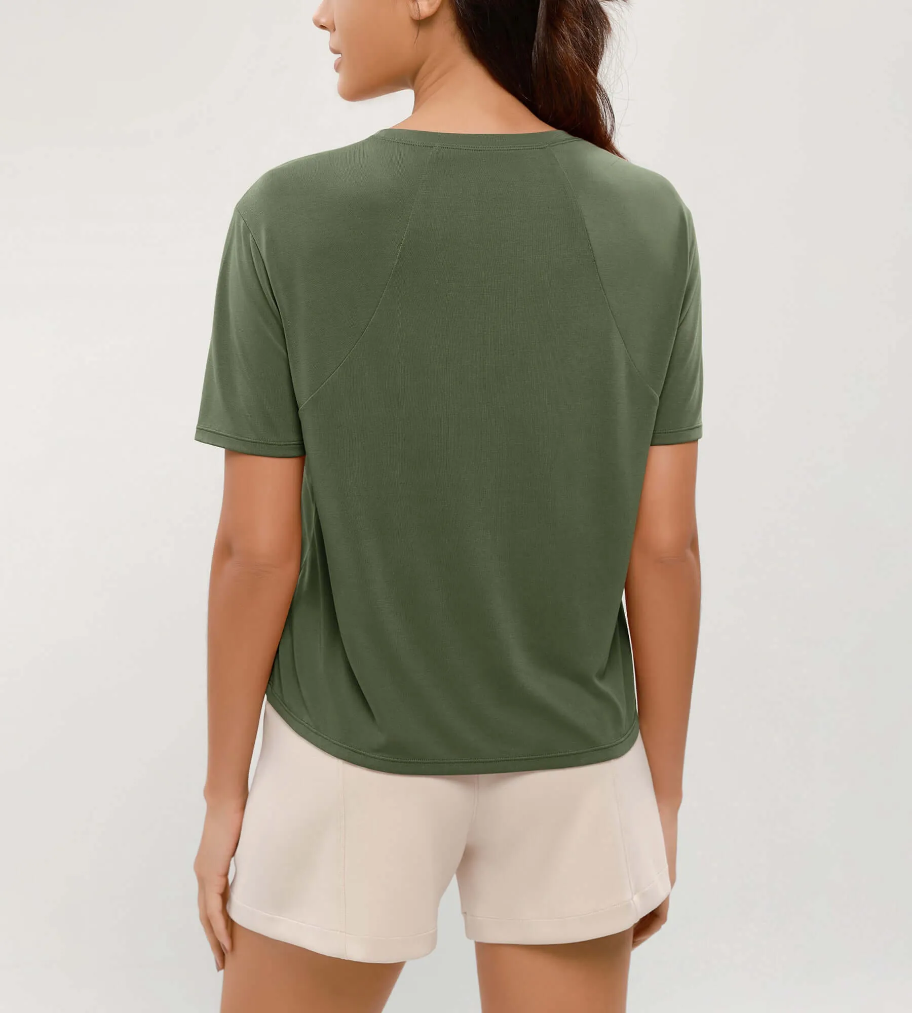 Modal Soft Crew Neck Short Sleeve Shirts