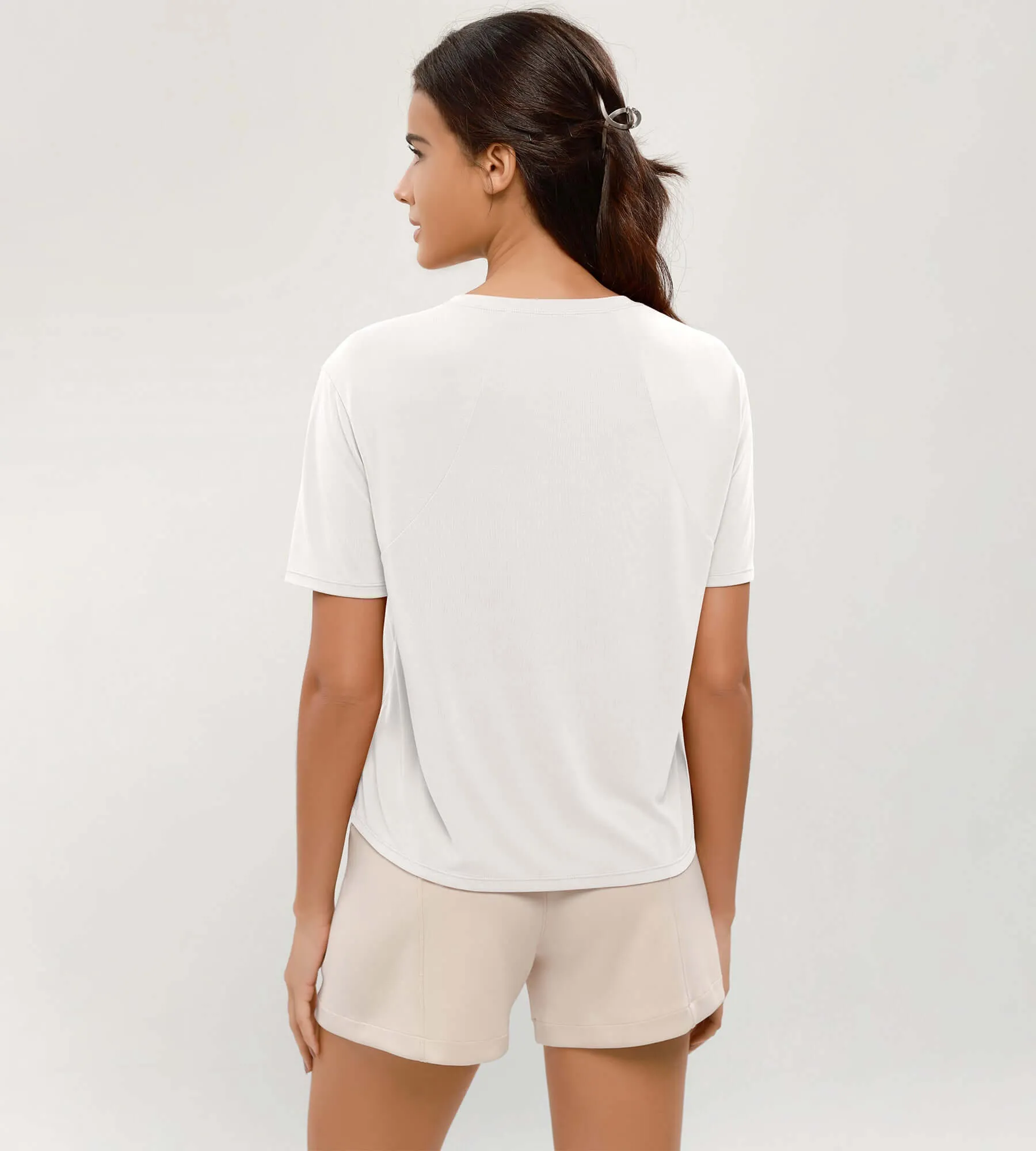 Modal Soft Crew Neck Short Sleeve Shirts