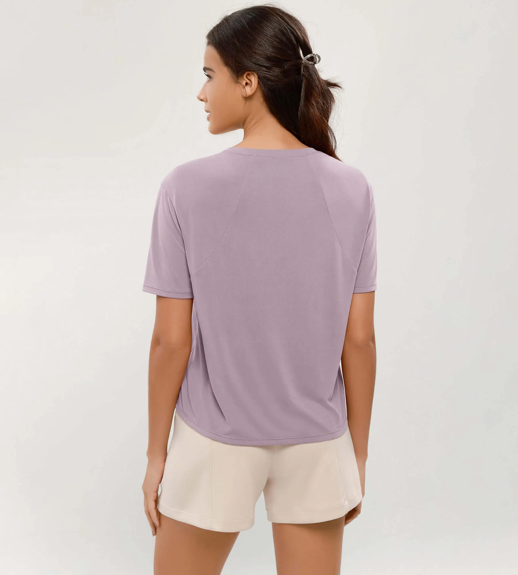 Modal Soft Crew Neck Short Sleeve Shirts
