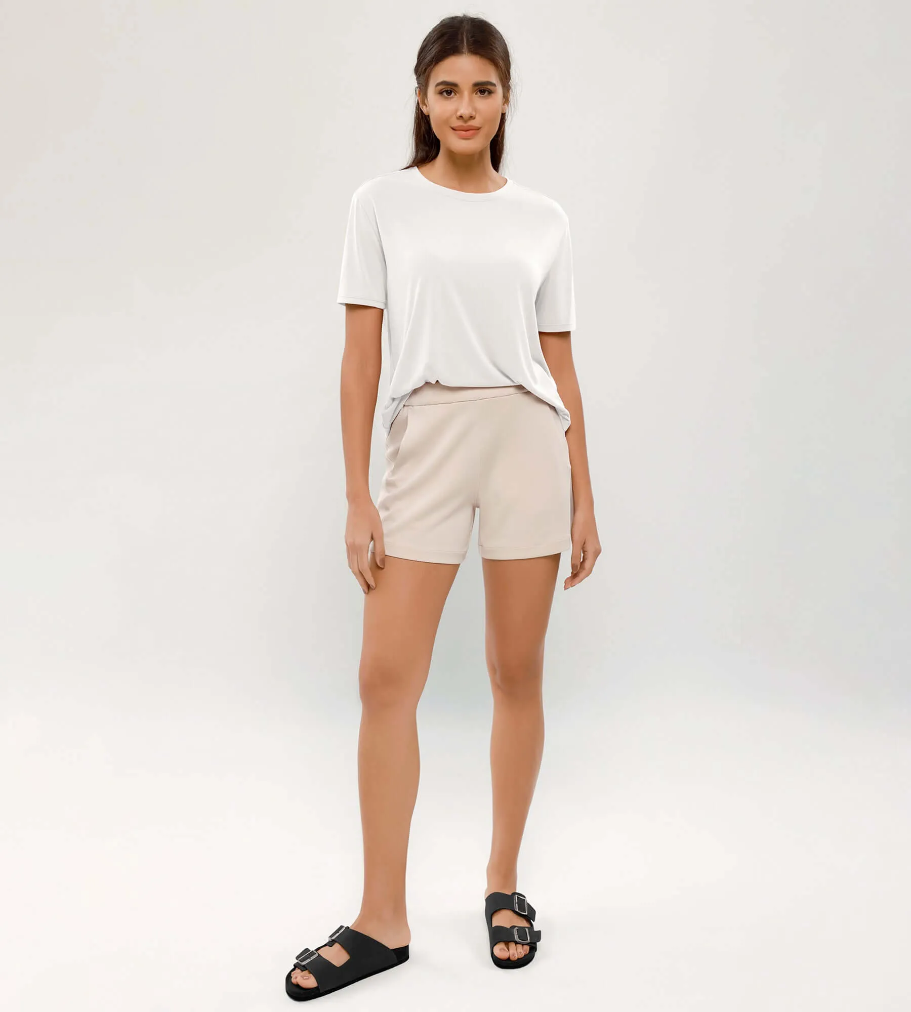 Modal Soft Crew Neck Short Sleeve Shirts