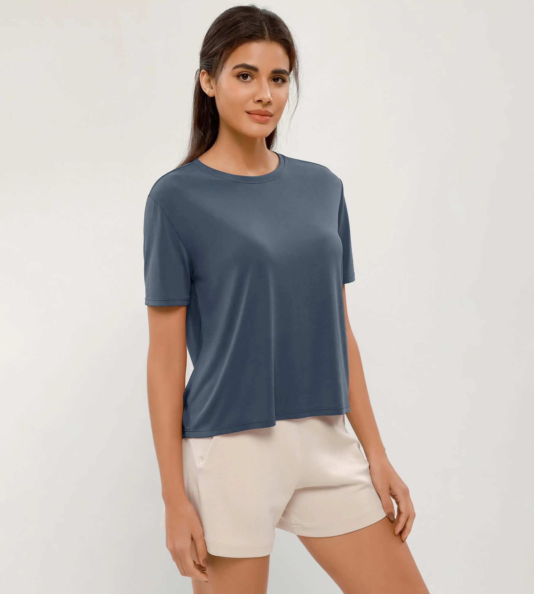 Modal Soft Crew Neck Short Sleeve Shirts