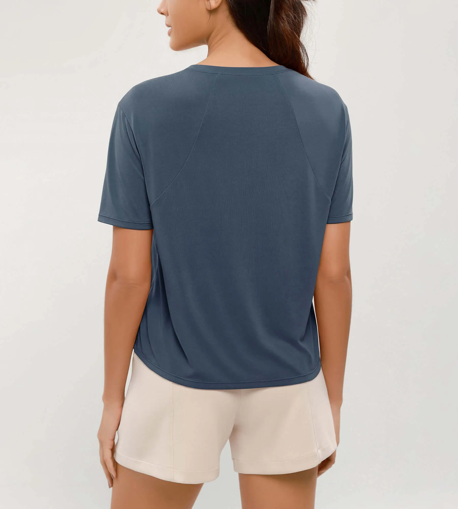 Modal Soft Crew Neck Short Sleeve Shirts