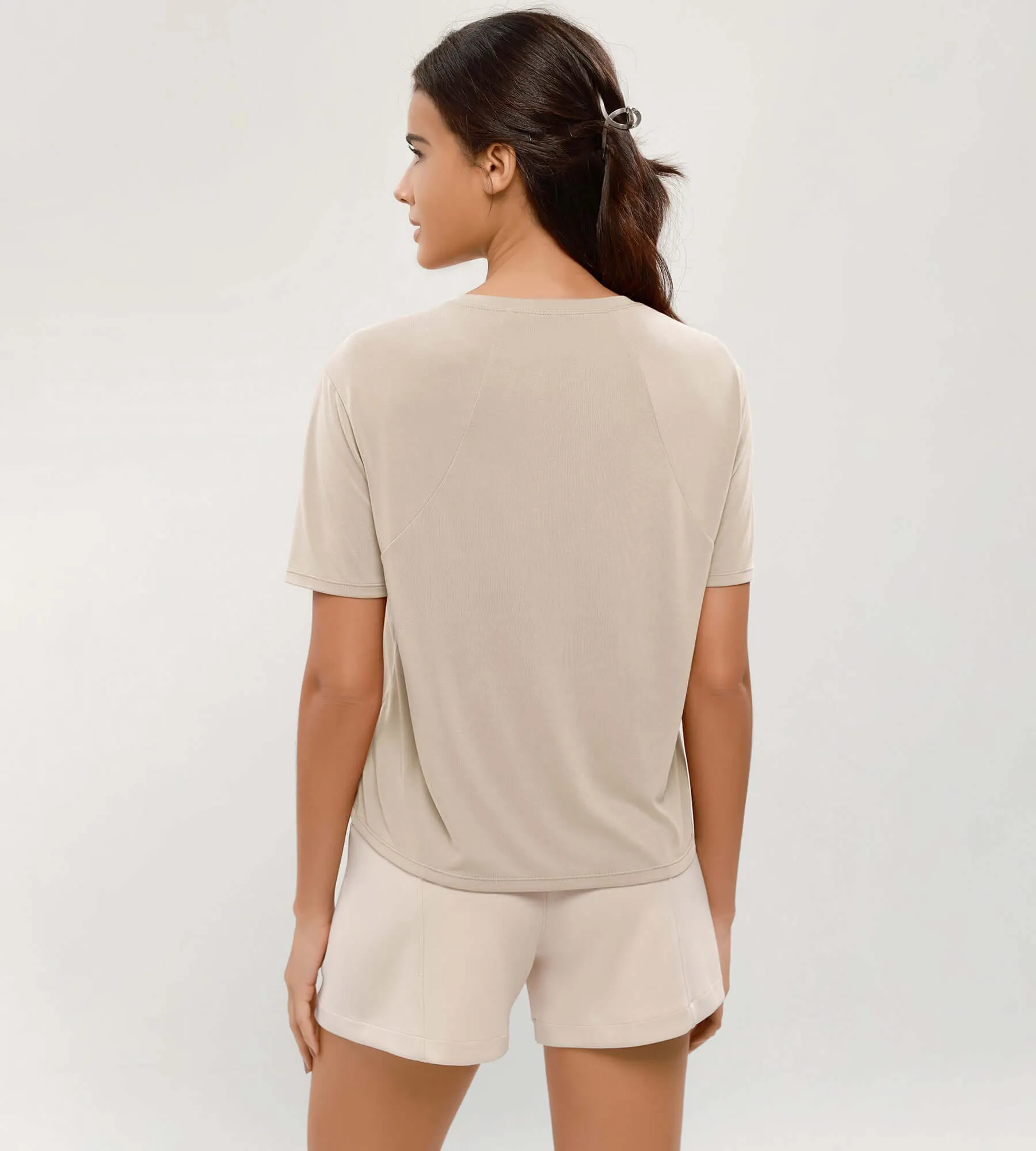 Modal Soft Crew Neck Short Sleeve Shirts