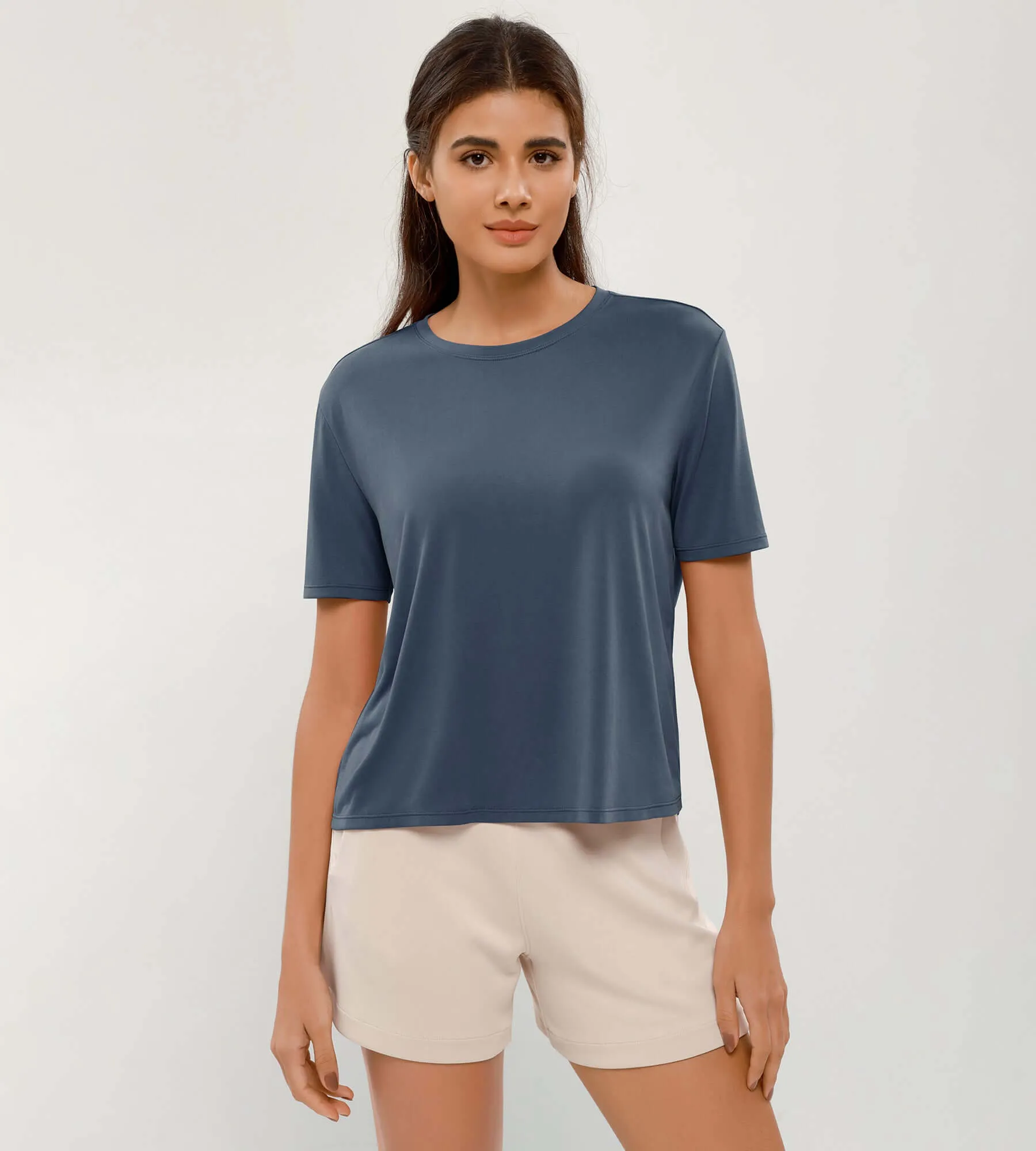 Modal Soft Crew Neck Short Sleeve Shirts