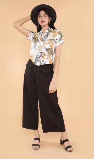 MONTE Tropical Collar Shirt (White)