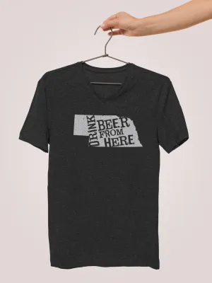 Nebraska Drink Beer From Here® - V-Neck Craft Beer shirt