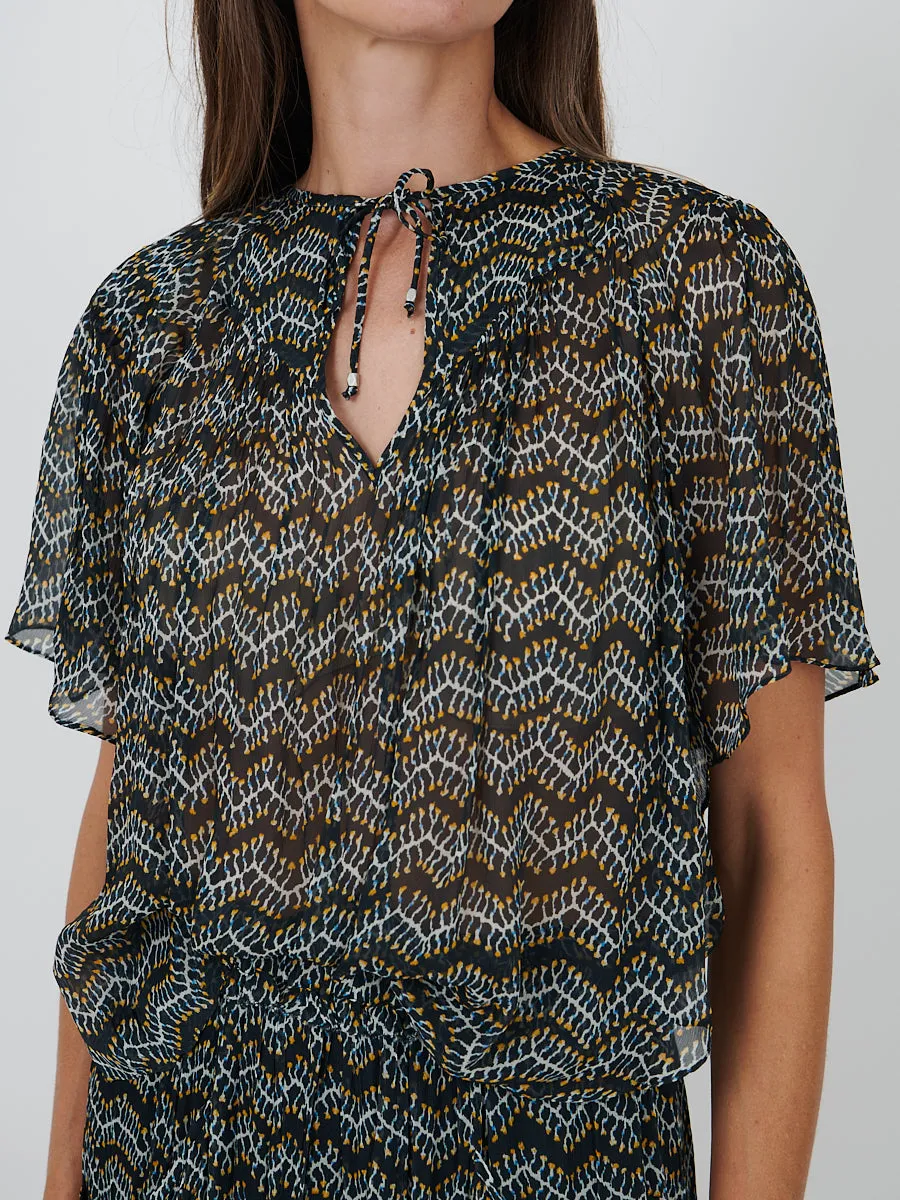 Neslya Top in Faded Black