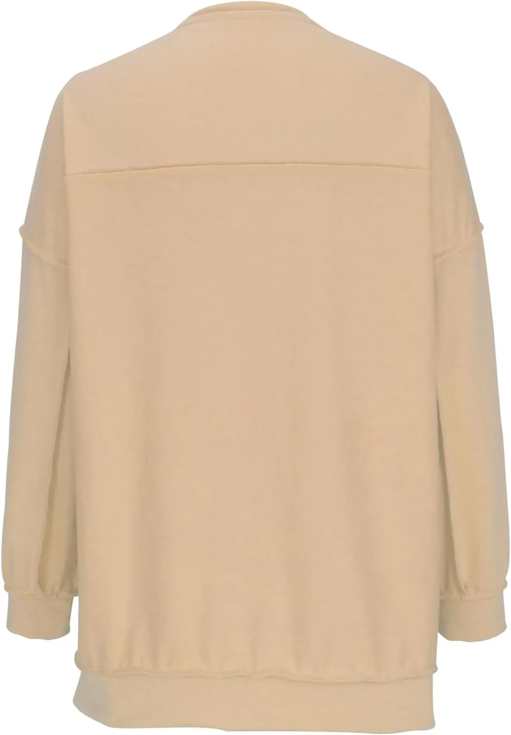 Oversized Sweatshirts for Women Loose Fit Button Henley Neck Pullover Casual Solid Pullover Long Sleeve Tunic Top