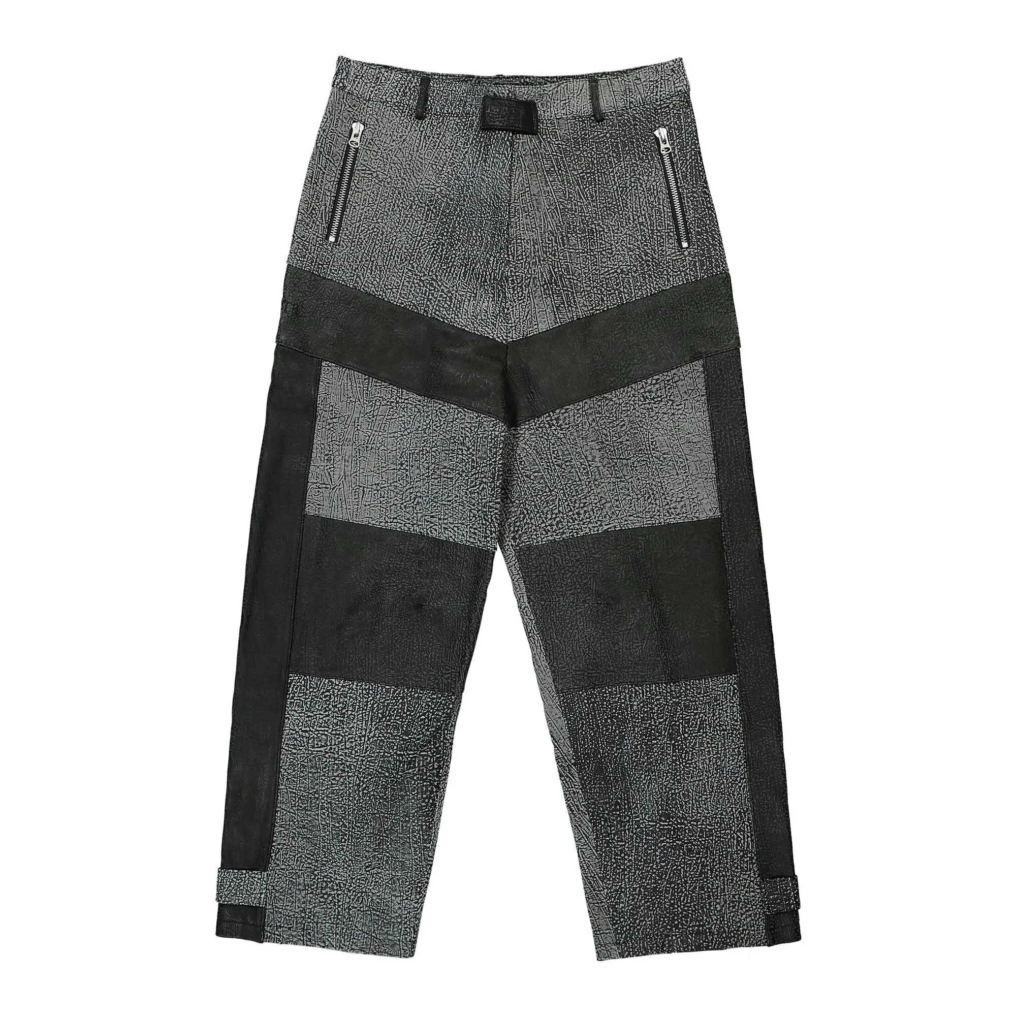 Panelled Wide Leather Pants