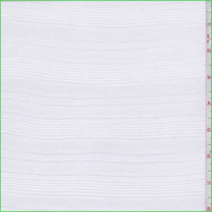 Pearl White Stripe Tissue Knit Fabric