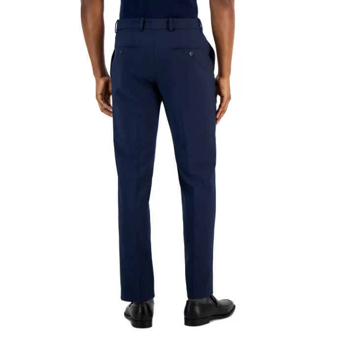 Perry Ellis Portfolio Men's Modern Fit Stretch Dress Pants Navy 34 x 29