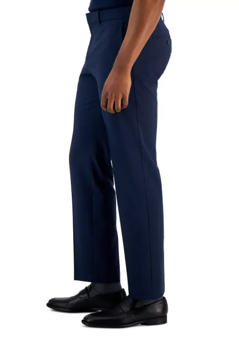 Perry Ellis Portfolio Men's Modern Fit Stretch Dress Pants Navy 34 x 29