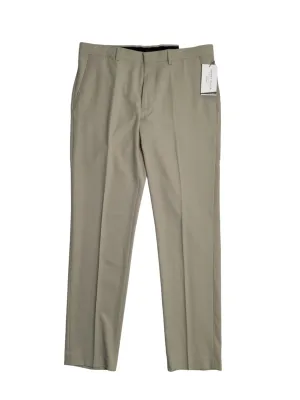 Perry Ellis Portfolio Mens Slim Fit Golf Pants Aluminum Beige 33 x 32