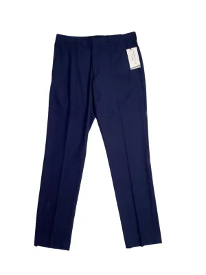 Perry Ellis Portfolio Mens Slim Fit Solid Stretch Pants Navy Blue 34 x 32