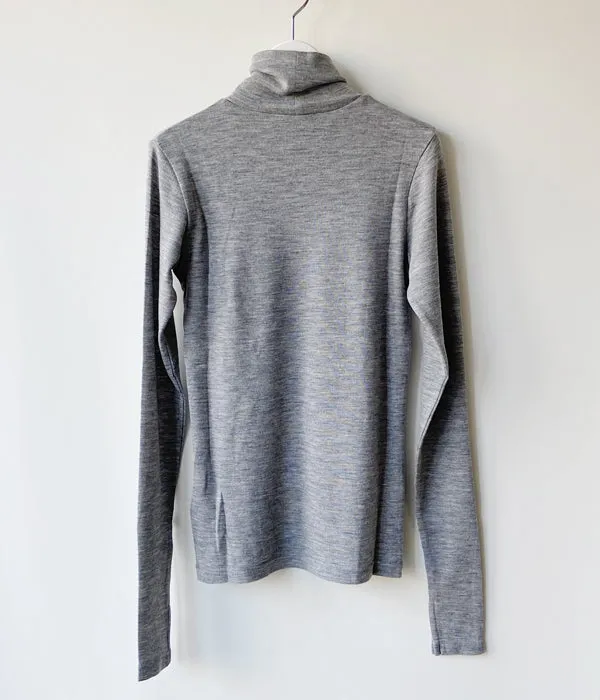 PHEENY/WOOL CIRCULAR RIB HIGH NECK(GRAY)