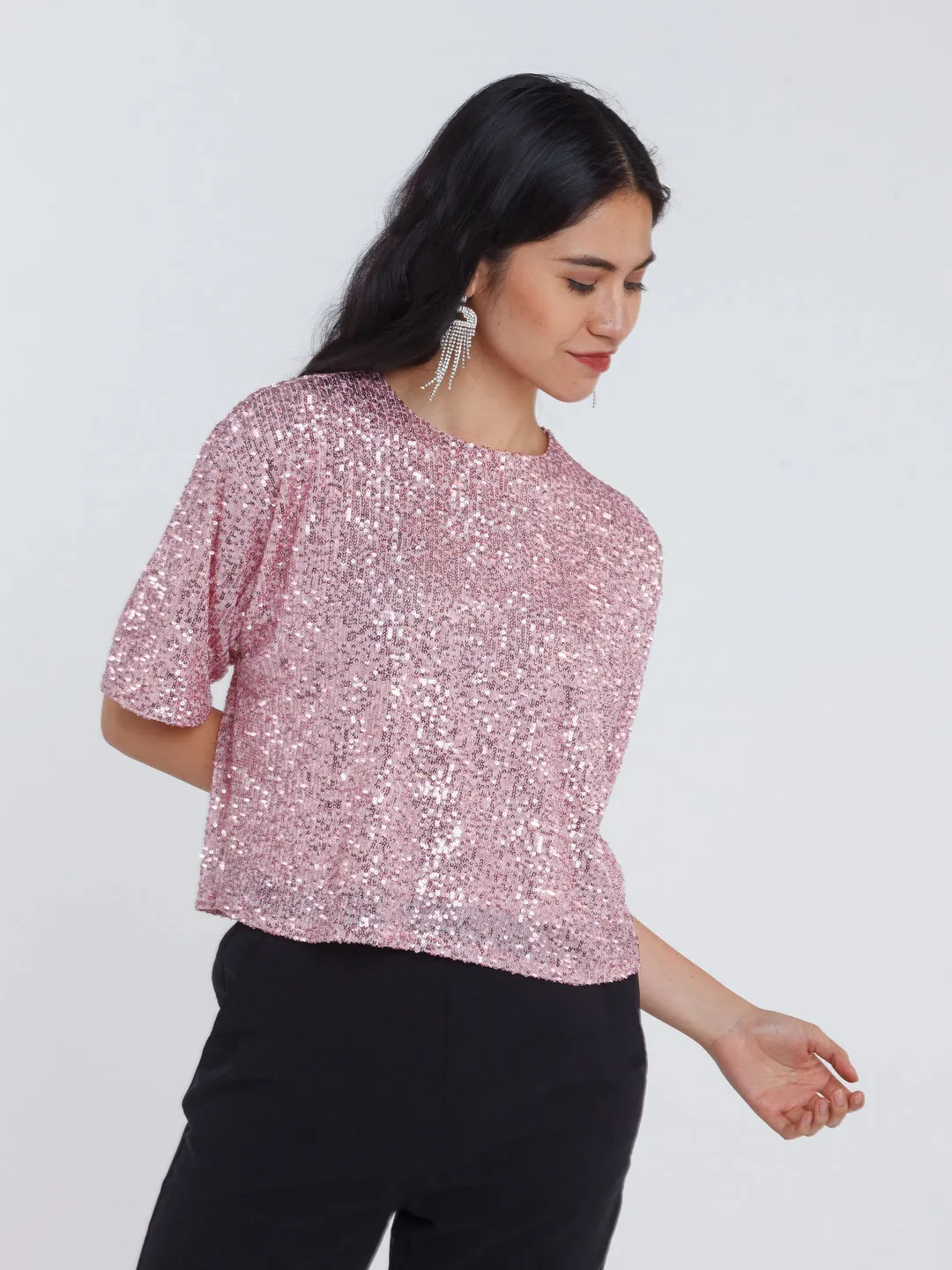 Pink Embellished Top