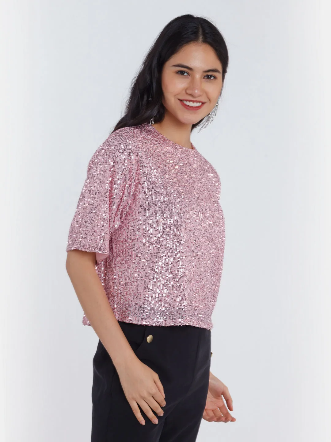 Pink Embellished Top