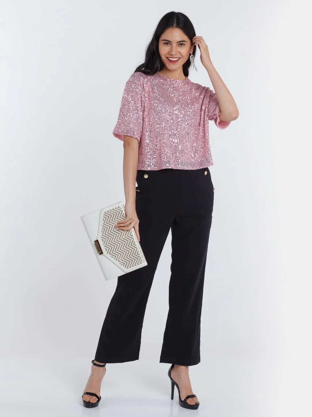 Pink Embellished Top