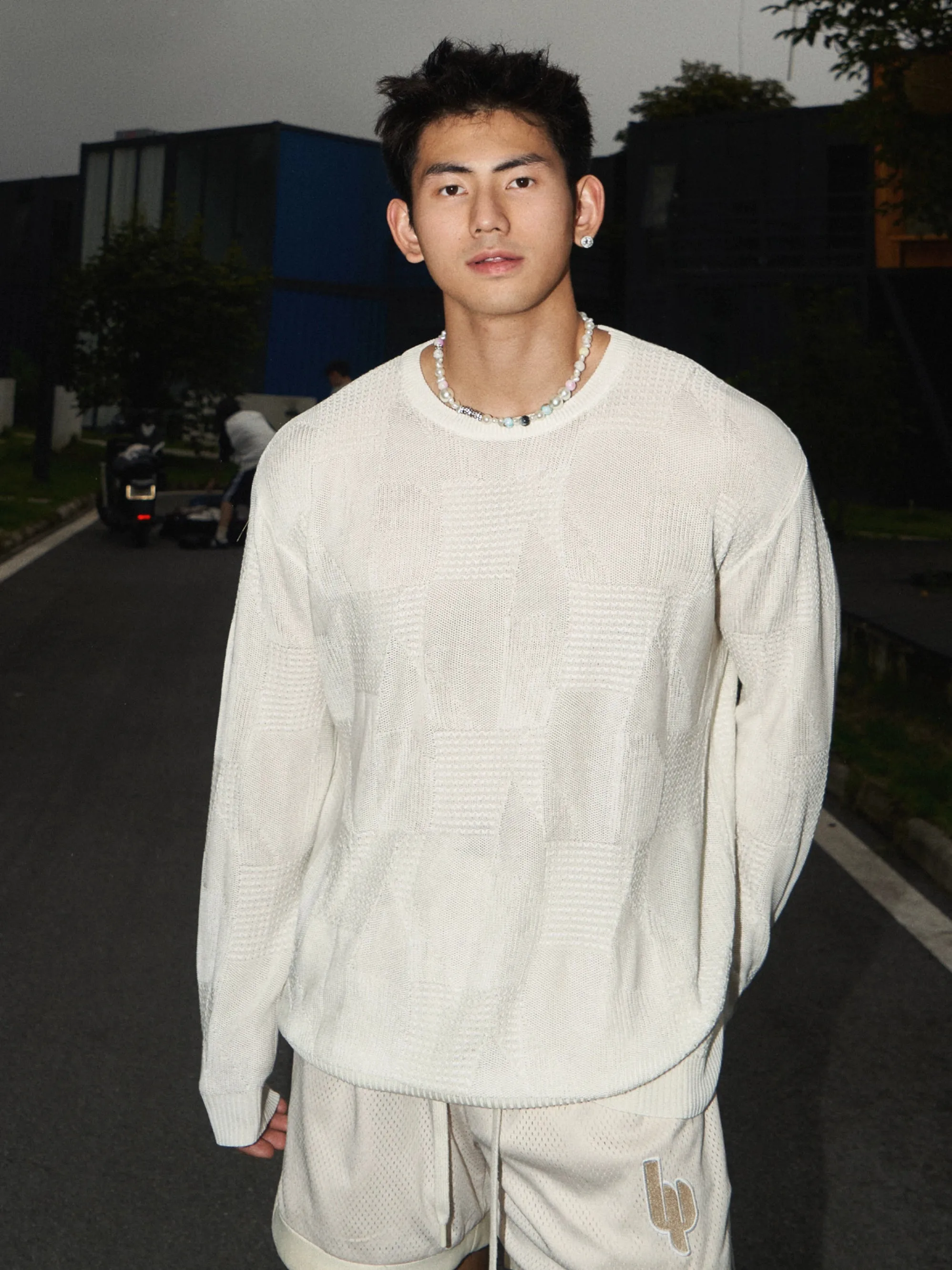 PLM Long Sleeve Breathable Hollow Jumper