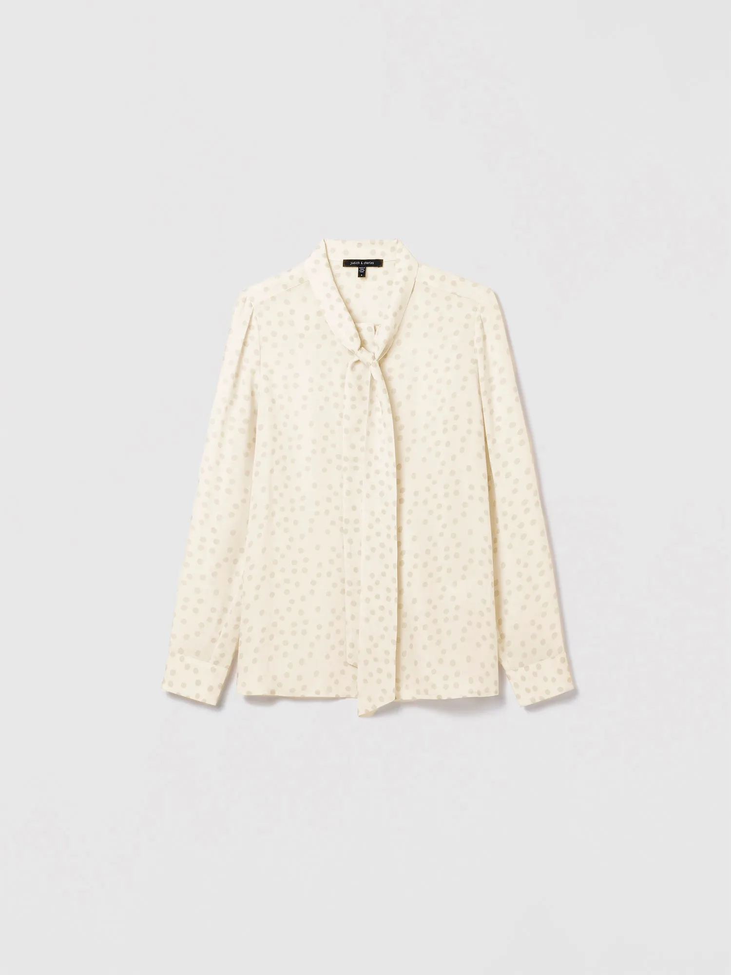 Polka dot silk blouse