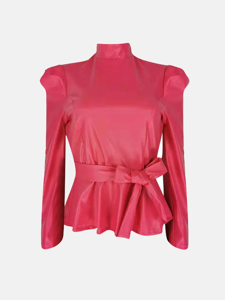 PU Fleece Graceful Patchwork Jacket