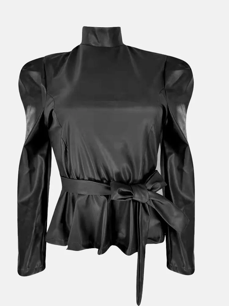 PU Fleece Graceful Patchwork Jacket