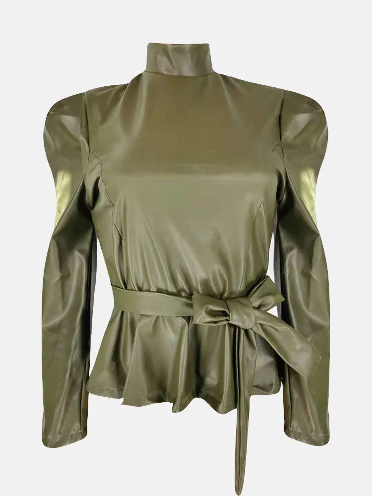 PU Fleece Graceful Patchwork Jacket