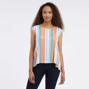 RAGWEAR WOMEN'S DOMCA STRIPES TOP WITH CRISSCROSS BACK-LIGHT COMBO