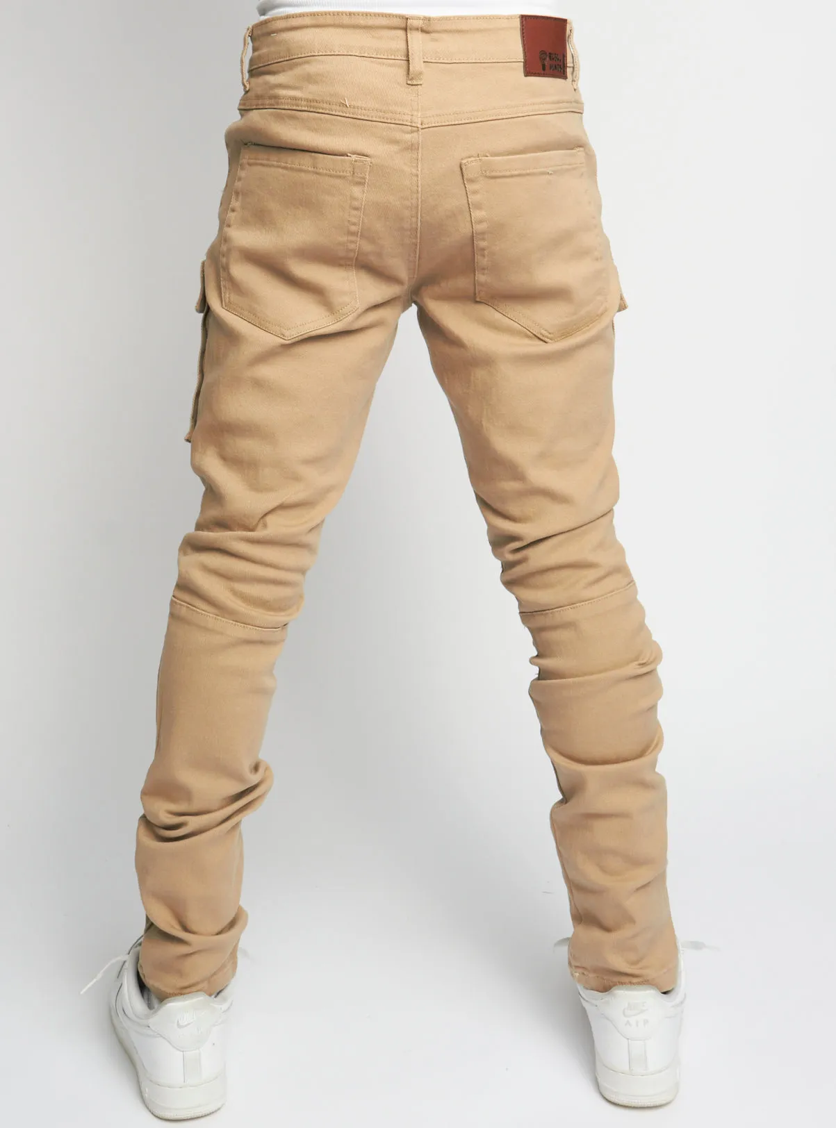 Rebel Minds Pants - Twill Cargo - Khaki - 100-606