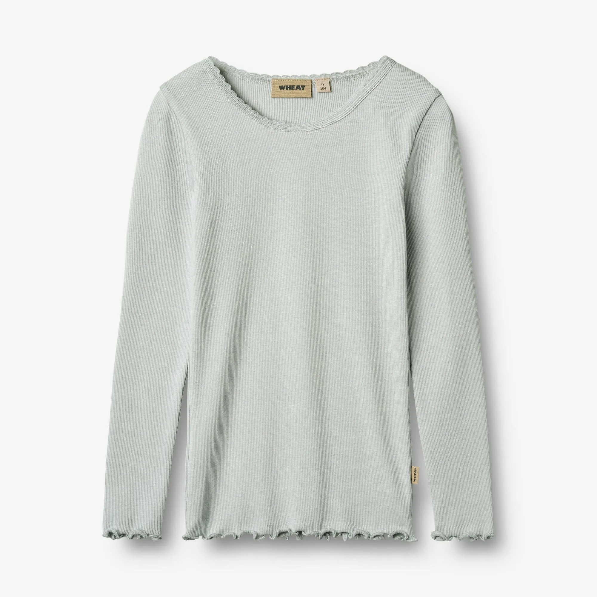 Rib T-shirt L/S Reese - soft blue
