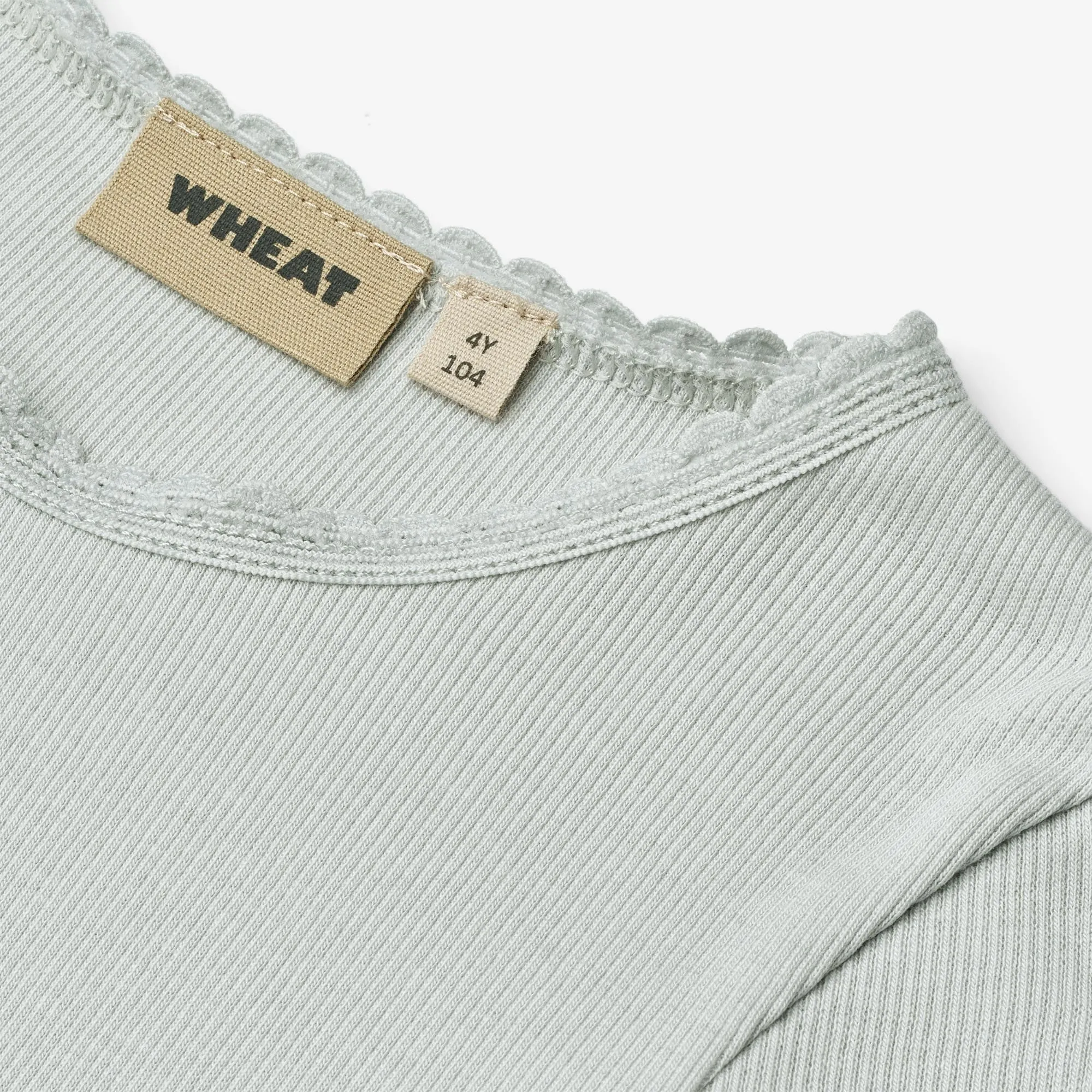 Rib T-shirt L/S Reese - soft blue