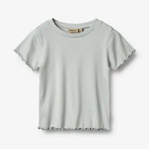 Rib T-Shirt S/S Irene - soft blue