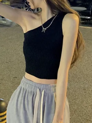 Ribbed Knit Graceful Crop Top