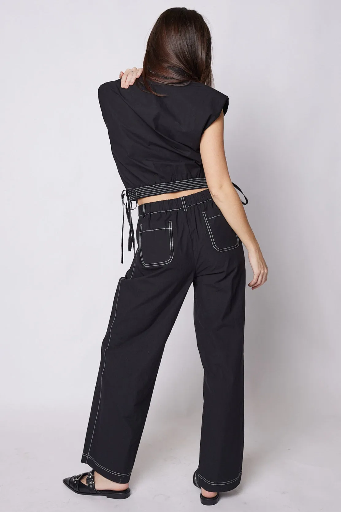 Roman Contrast Stitch Pants