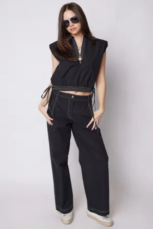 Roman Contrast Stitch Pants