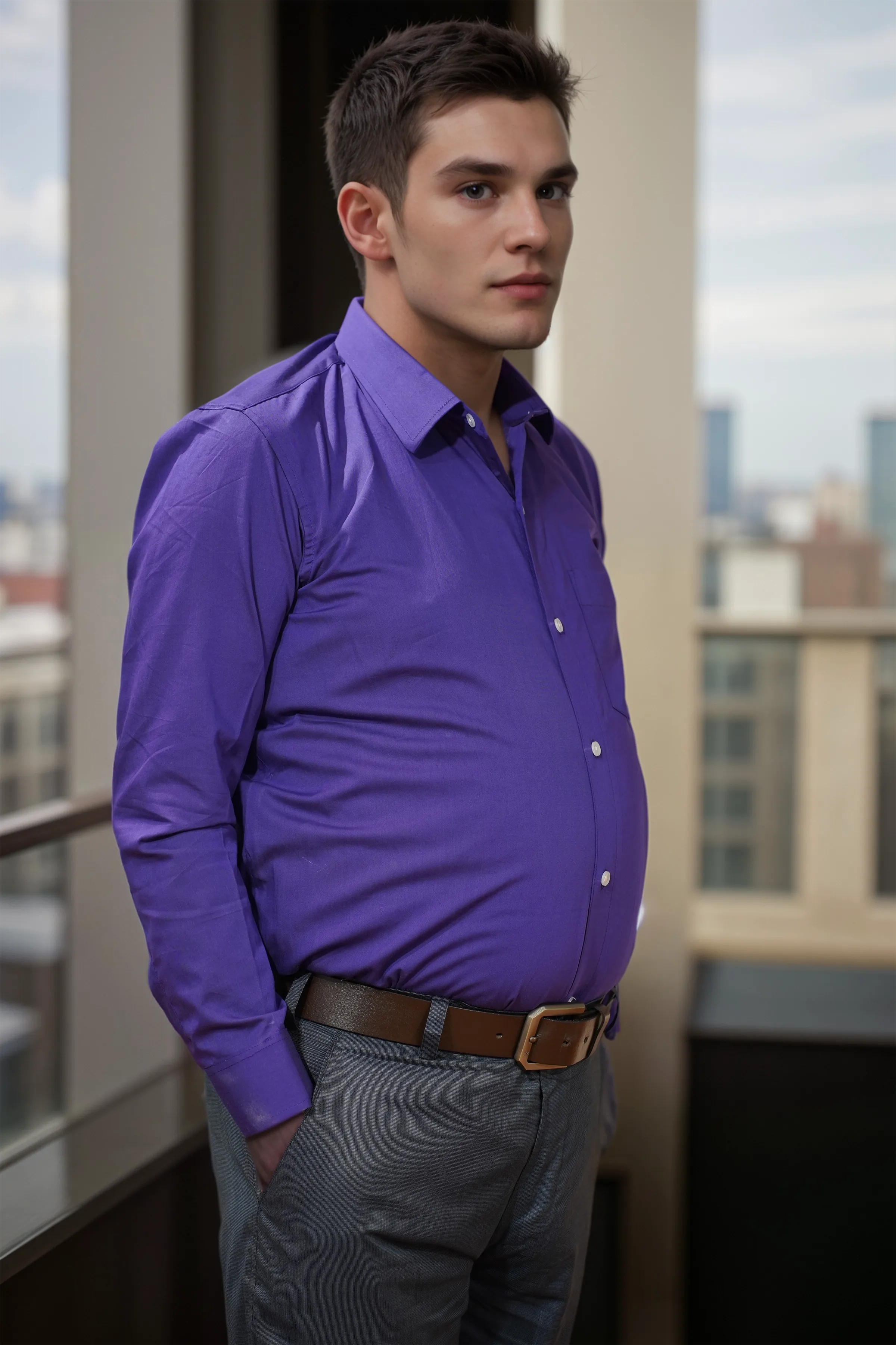 Royal Amethyst Cotton Shirt