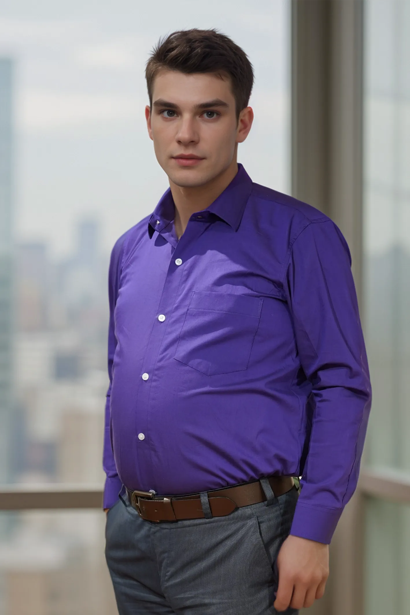 Royal Amethyst Cotton Shirt