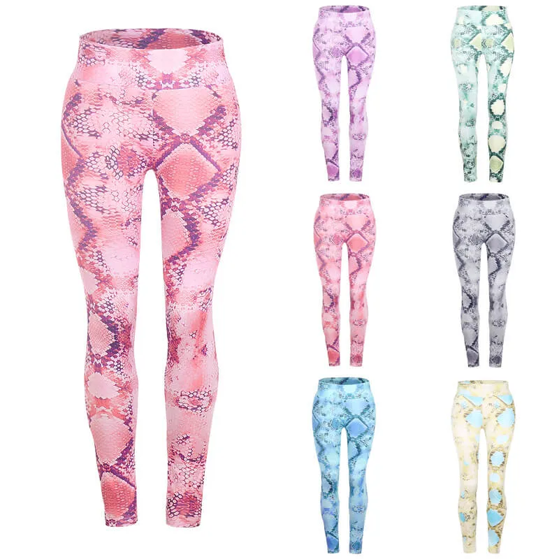 Sexy High Waist Skinny Snakeskin Leggings Pants