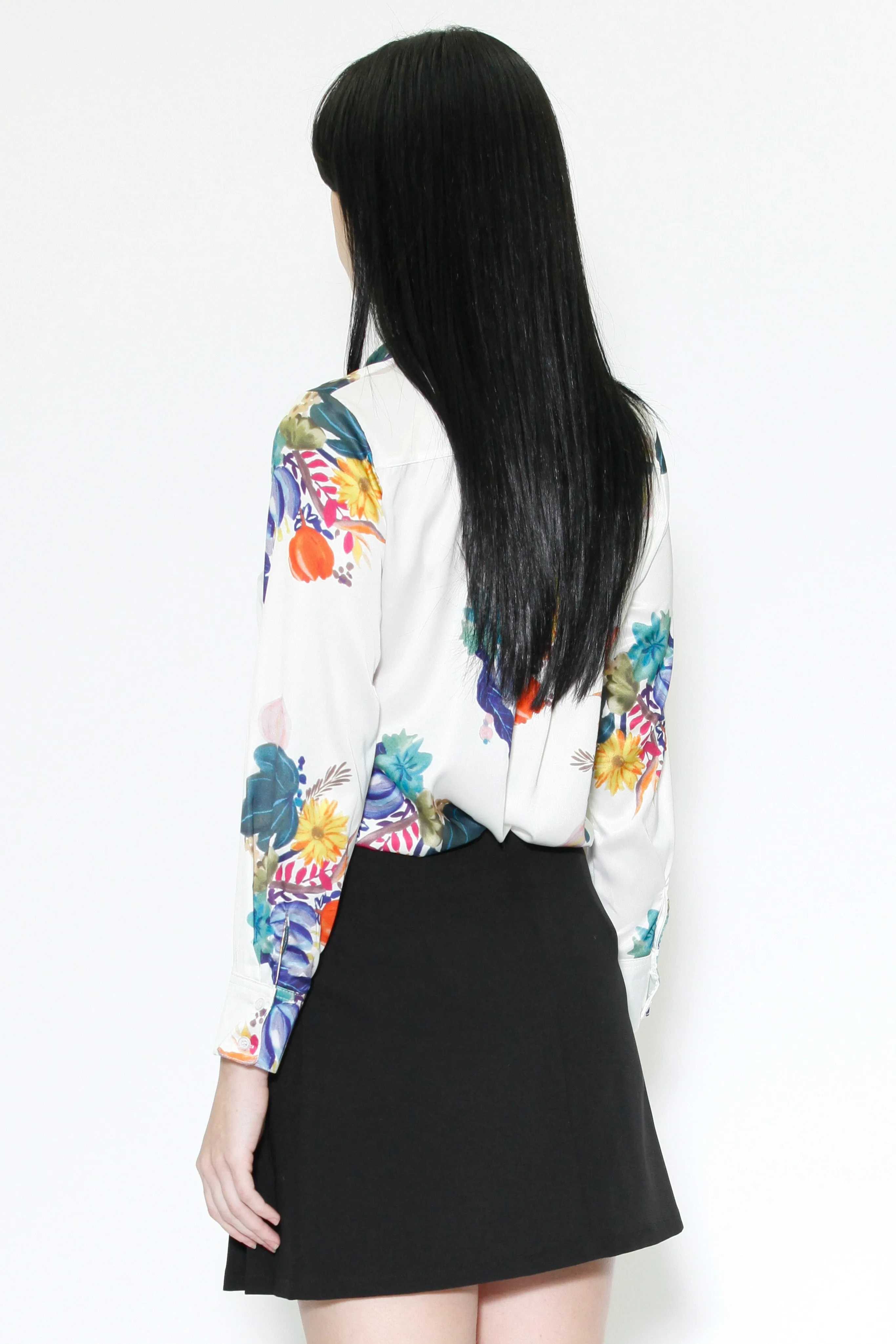 Silk Printed Art Floral Shirt