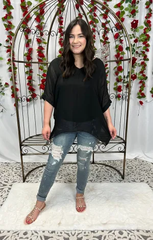Silk V-Neck Top