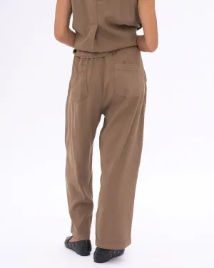 Sleek Elastic Waist Drawstring Pants