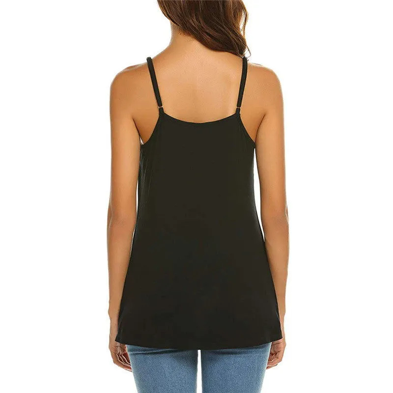 Sleeveless Soft Cotton Blend Maternity Breastfeeding Shirts